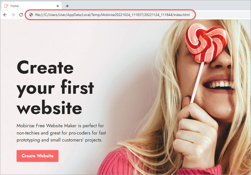 Mobirise doesn't store projects online; your projects are stored locally on your computer.